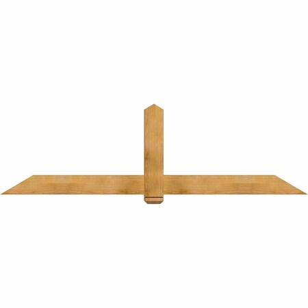 Ekena Millwork Eugene Rough Sawn Timber Gable Bracket, Western Red Cedar, 96"W x 28"H x 4"D x 6"F, 7/12 Pitch GBW096X28X0406EUG00RWR